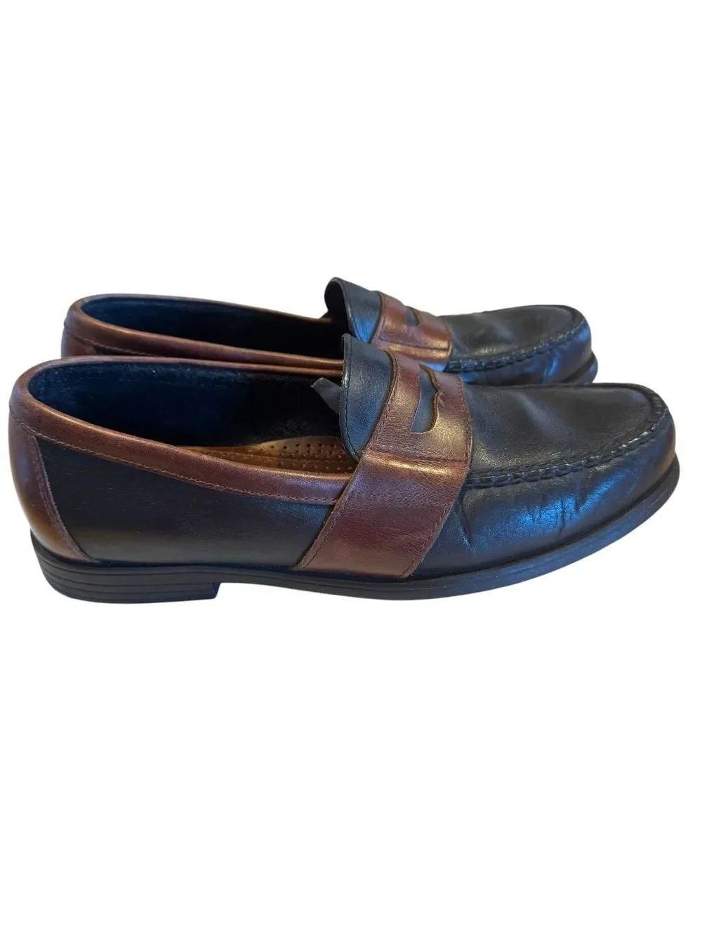 Sperry “Wetlands” Men's Two-Tone Leather Penny Loafers Slip-On Shoes Sz 9